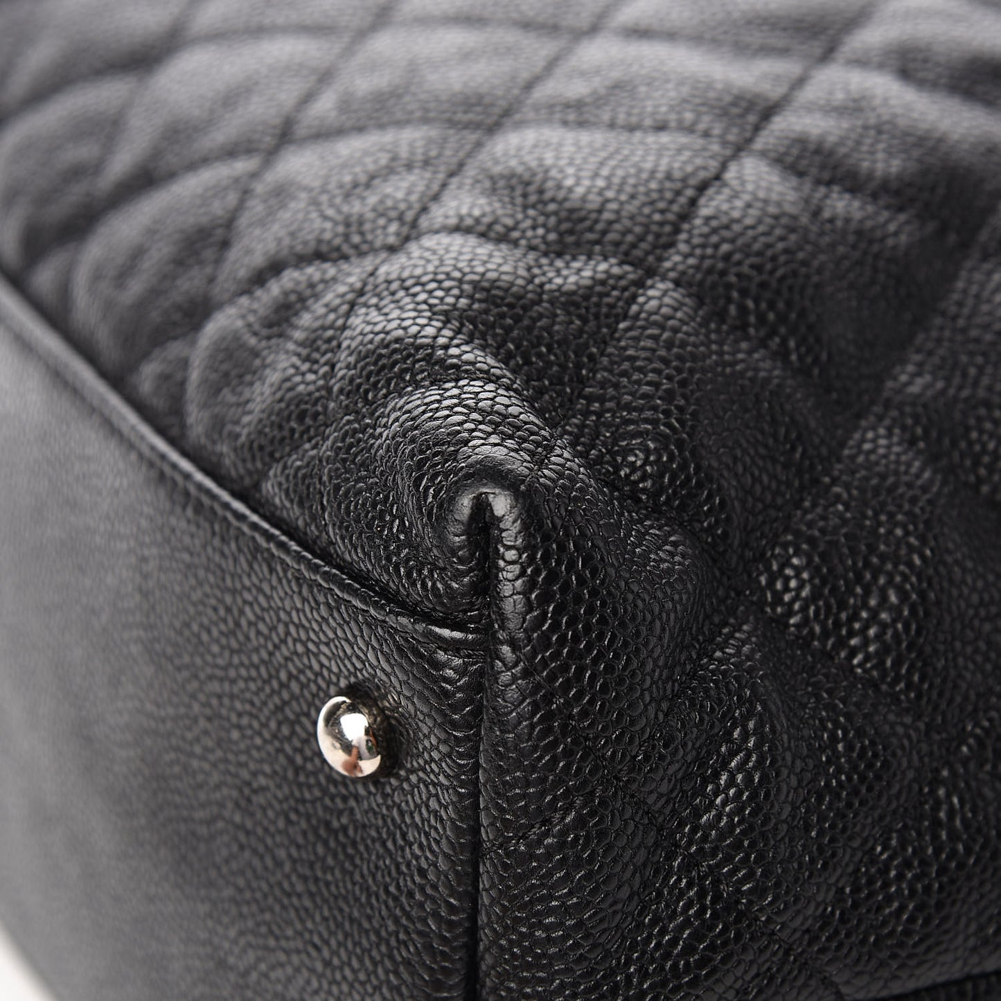 Caviar Quilted French Riviera Shouler Bag Black