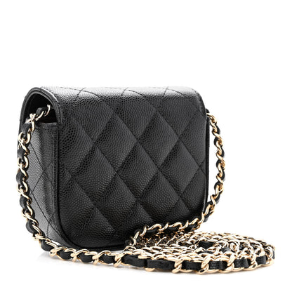 Chanel Caviar Quilted Mini Clutch With Chain Black 3 of 12