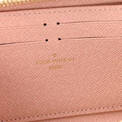 Louis Vuitton Damier Azur Clemence Wallet Rose Ballerine 8 of 11