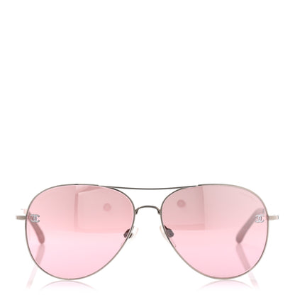 Chanel CC Aviator Sunglasses 4189-T-Q Pink 2 of 12