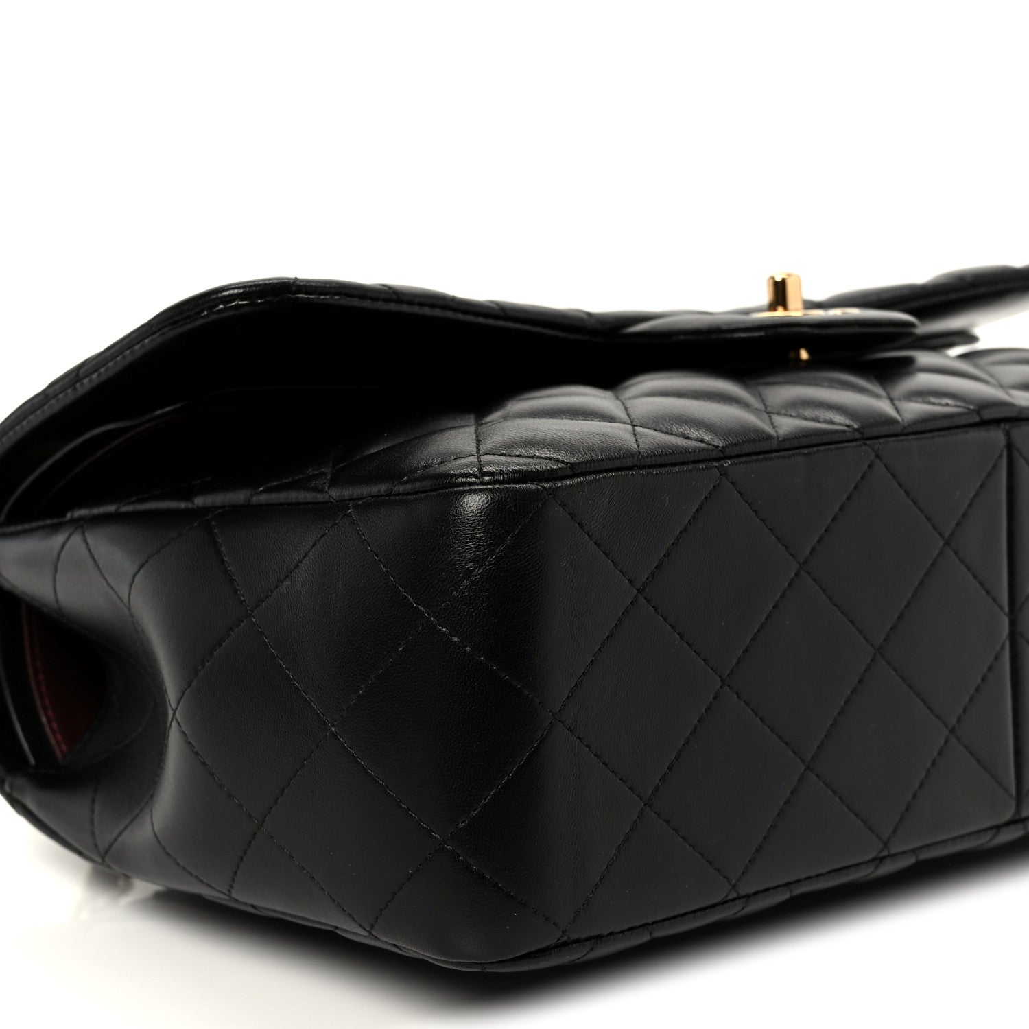 Chanel Lambskin Quilted Jumbo Double Flap Black 9 of 10