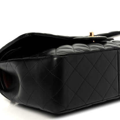 Chanel Lambskin Quilted Jumbo Double Flap Black 9 of 10