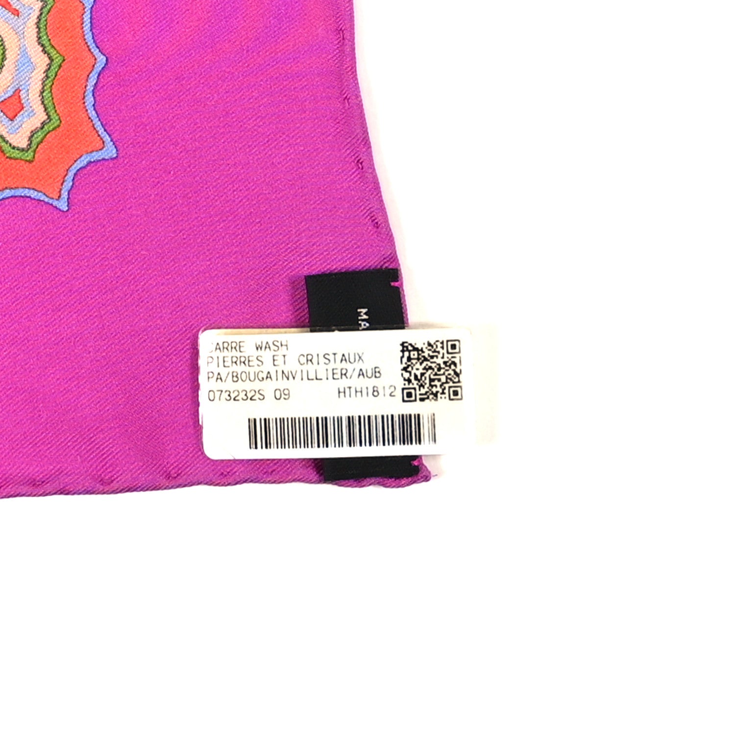 Hermes Silk Pierres Et Cristaux Scarf 90 Bougainvillier Aubergine 4 of 4