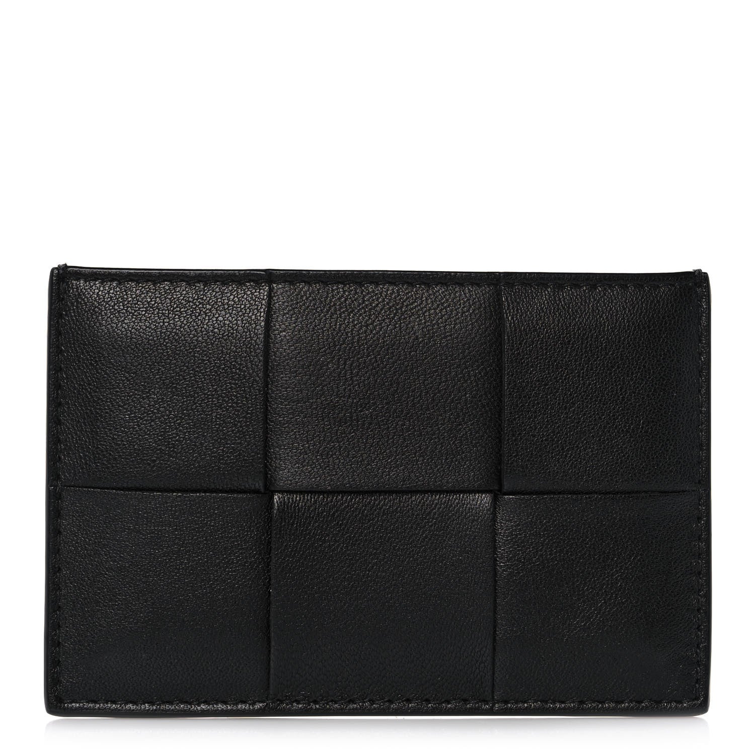 Bottega Veneta Nappa Intreccio Cassette Credit Card Holder Black 1 of 7