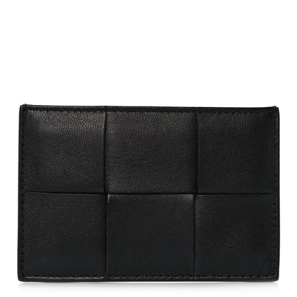 Bottega Veneta Nappa Intreccio Cassette Credit Card Holder Black 1 of 7