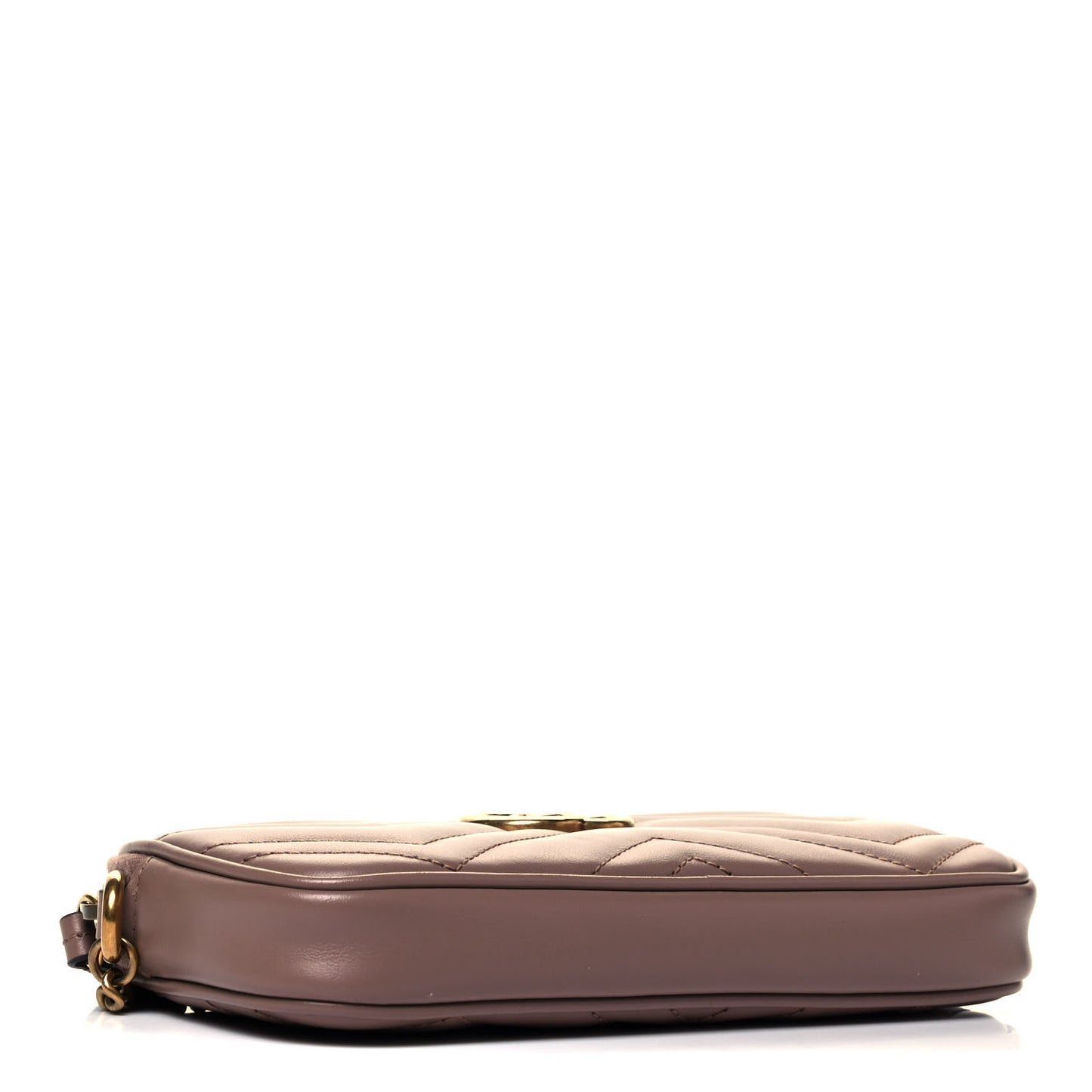 Calfskin Matelasse Mini GG Marmont Chain Crossbody Bag Porcelain Rose