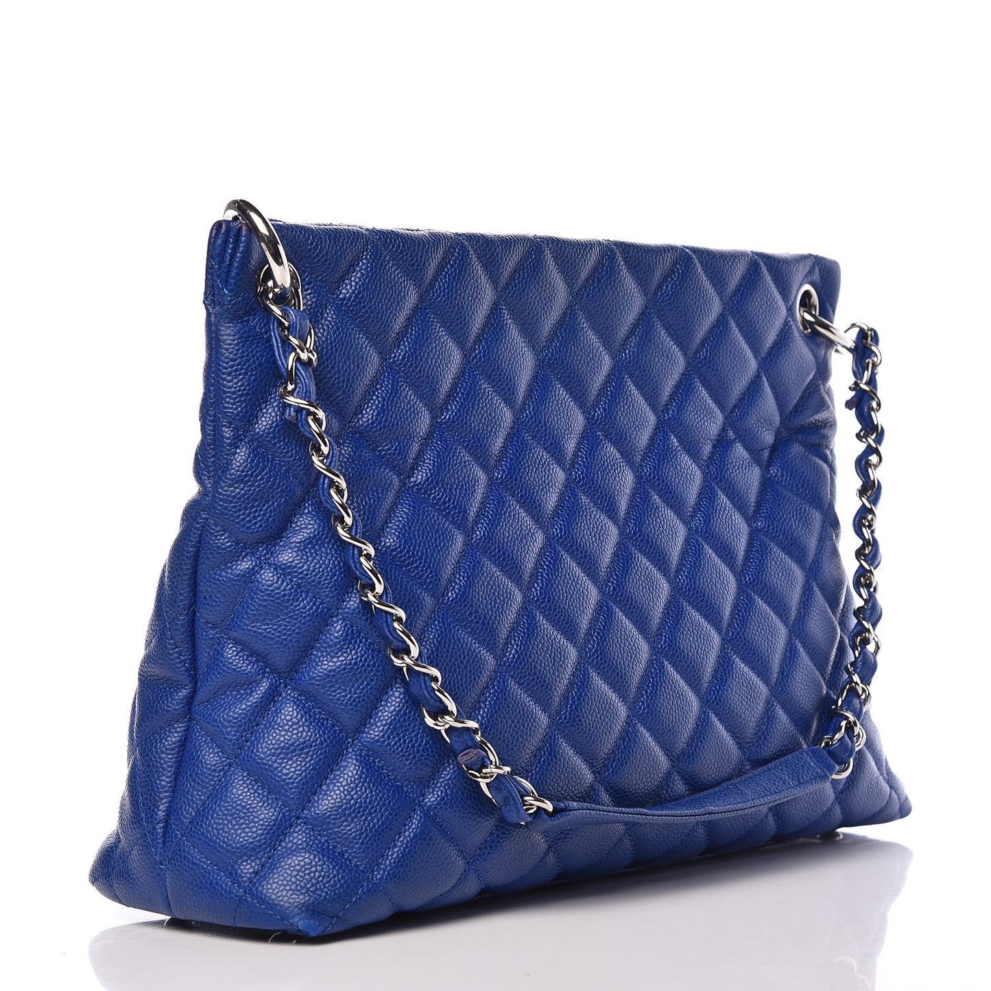 Caviar Quilted CC Shopping Tote Blue