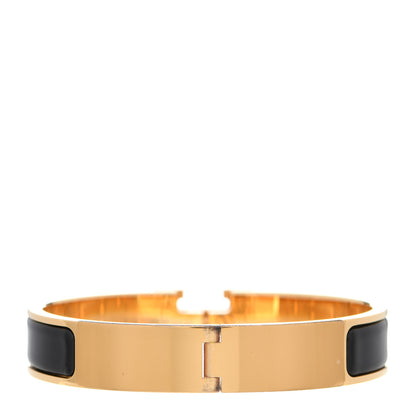 Hermes Enamel Narrow Clic Clac H Bracelet GM Black 3 of 6
