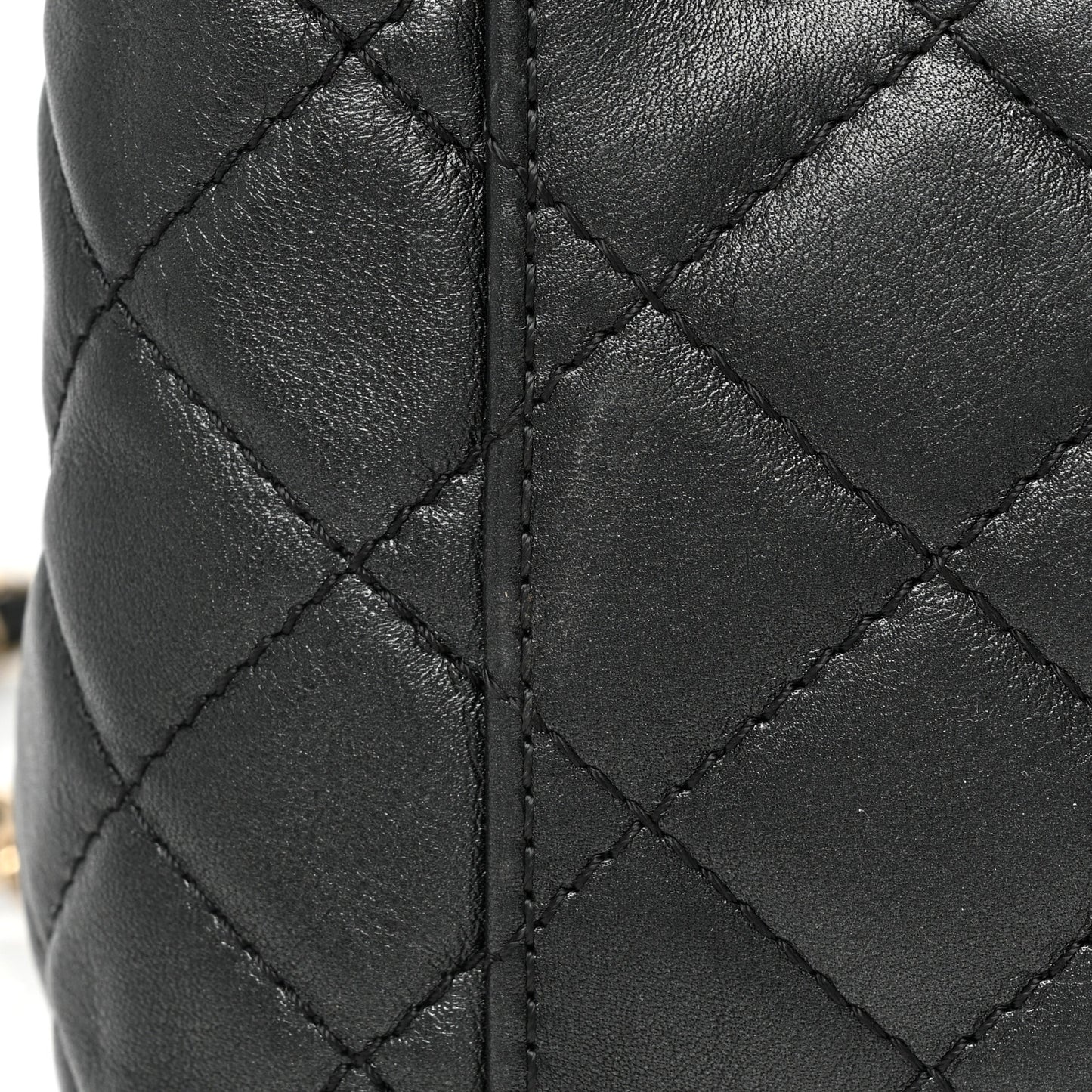 Calfskin Quilted XXL Travel Flap Bag Black