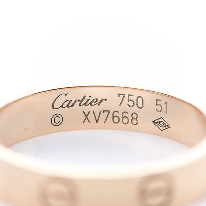Cartier 18K Pink Gold 3.5mm LOVE Wedding Band Ring 51 5.75 4 of 5