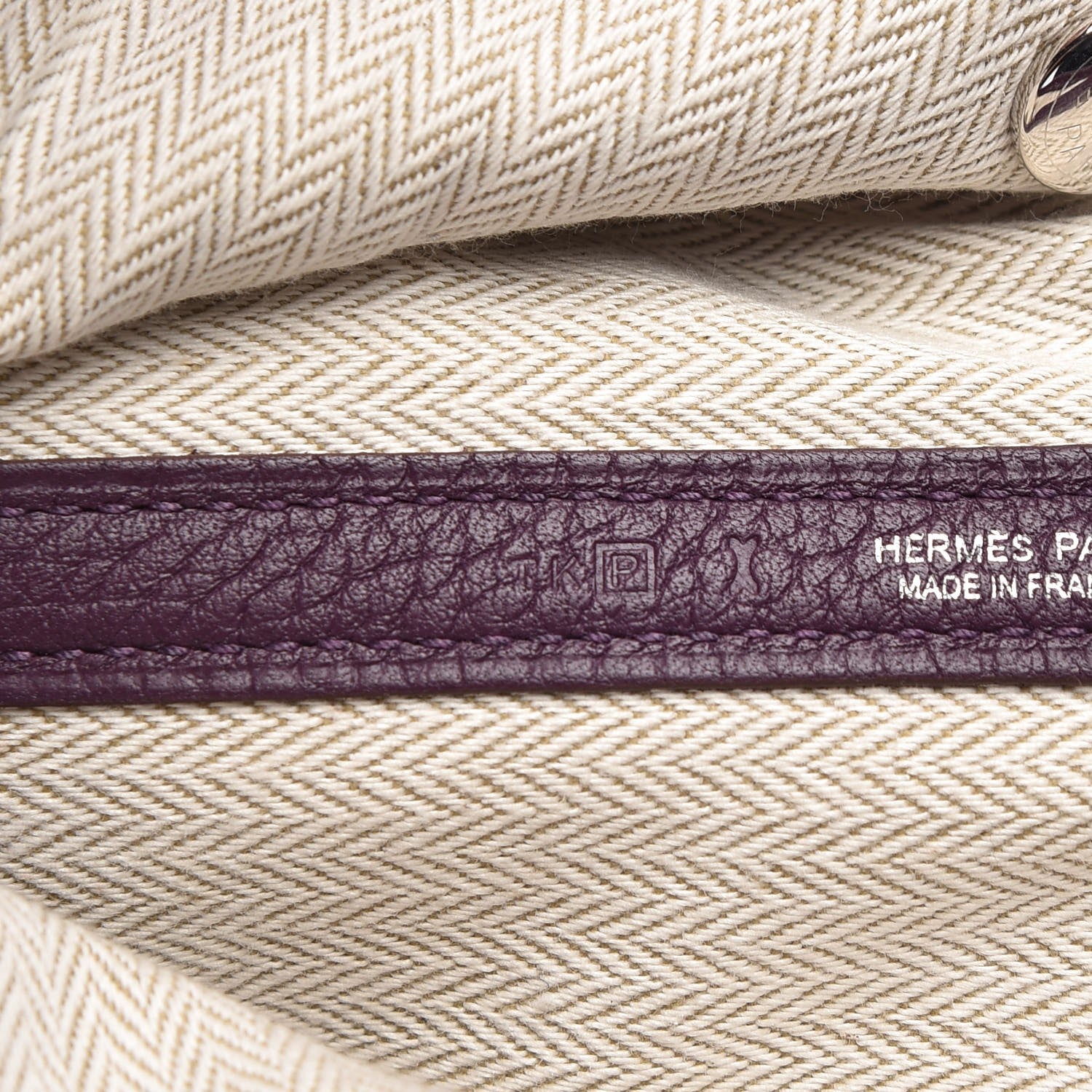Hermes Taurillon Clemence Garden Party 36 MM Cassis 7 of 7