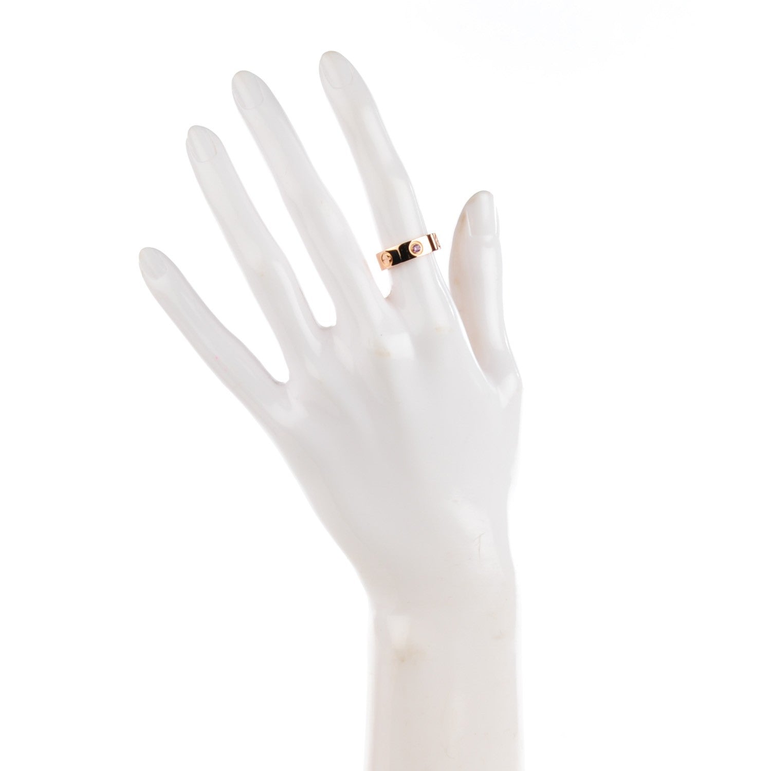 Cartier 18K Pink Gold Pink Sapphire 5.5mm LOVE Ring 49 4.75 2 of 5