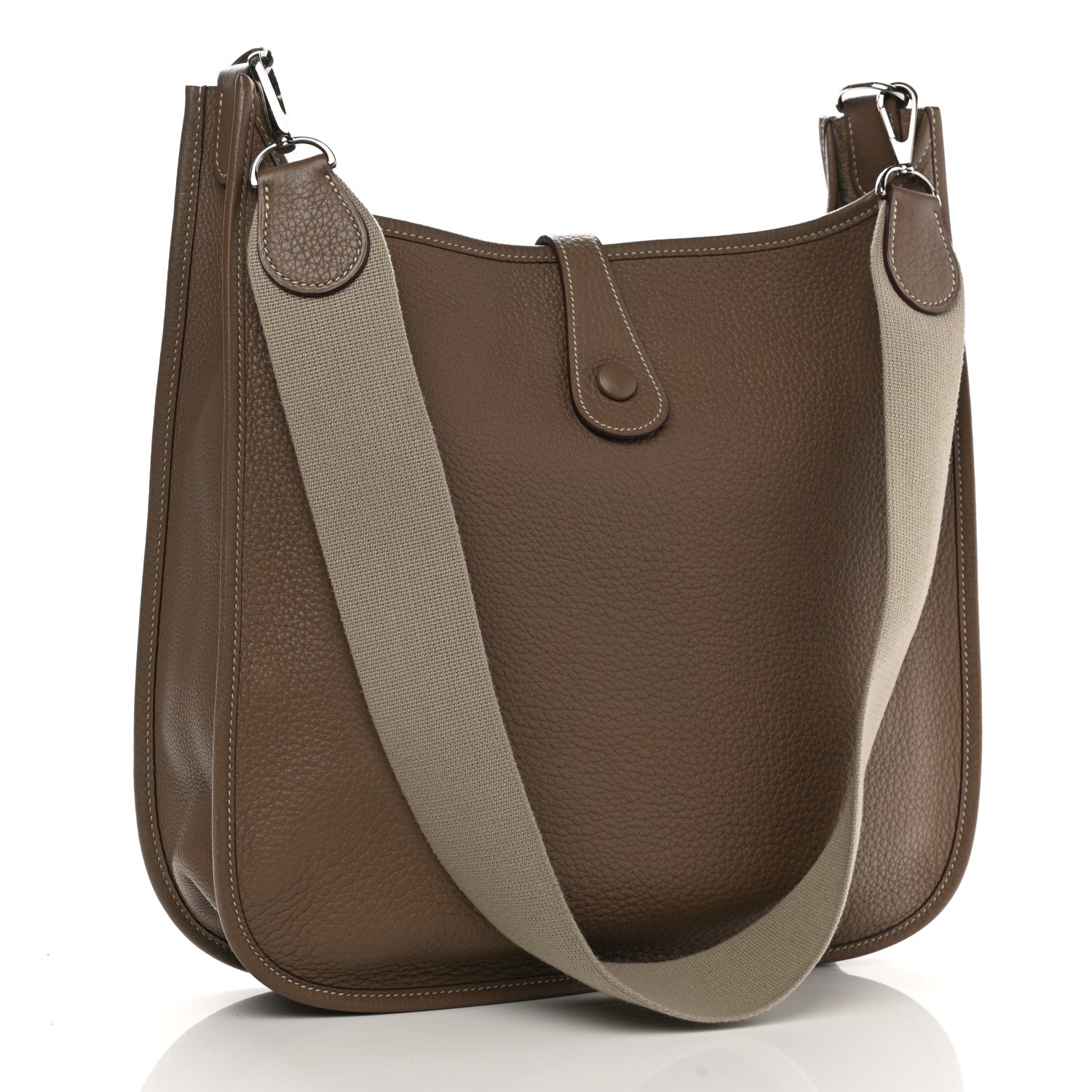 Hermes Taurillon Clemence Evelyne I GM Etoupe 2 of 9