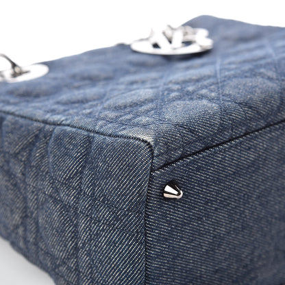 Christian Dior Denim Cannage Medium Lady Dior Blue 10 of 16