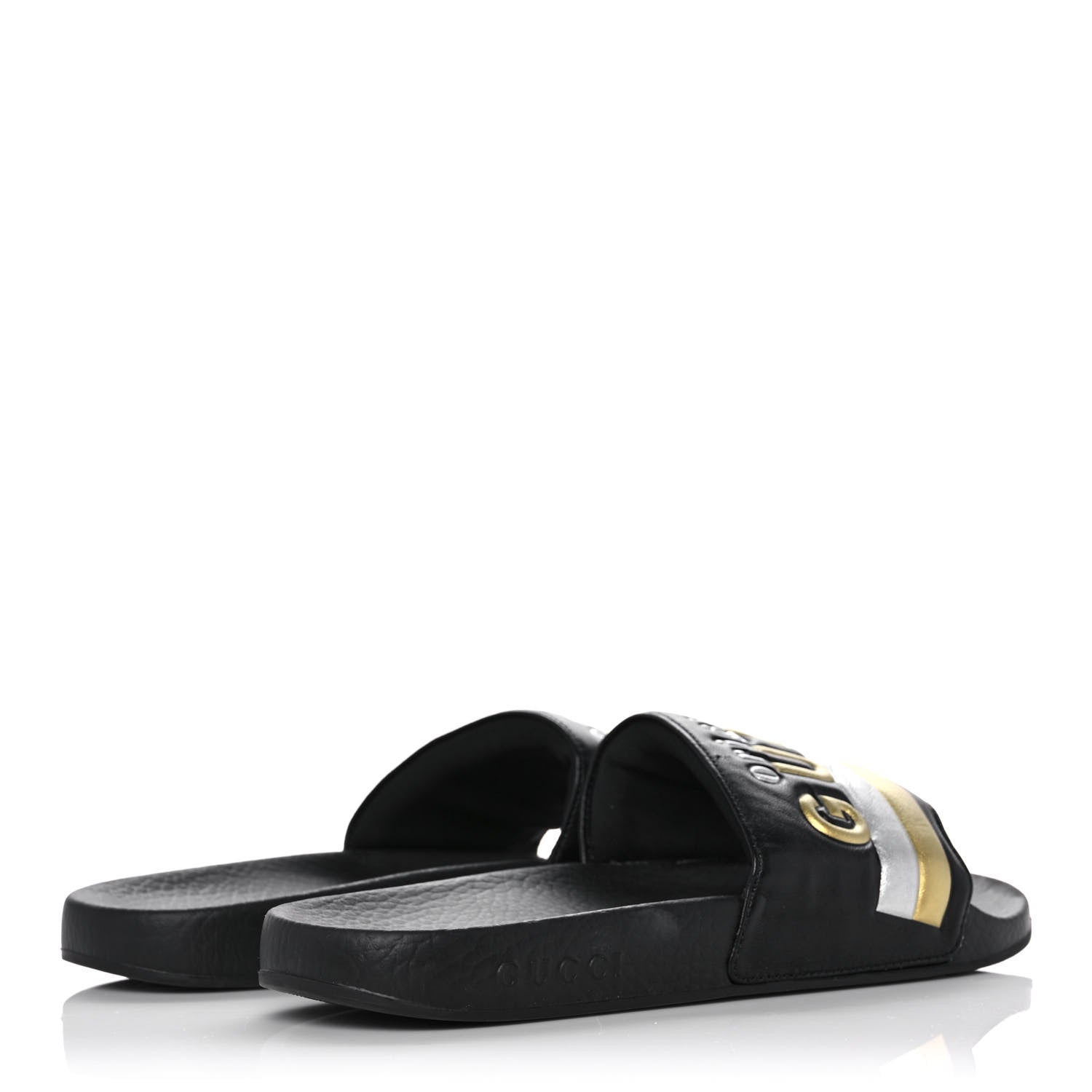 Gucci Rubber Womens Pursuit Pool Slide Sandals 39 Black 4 of 7