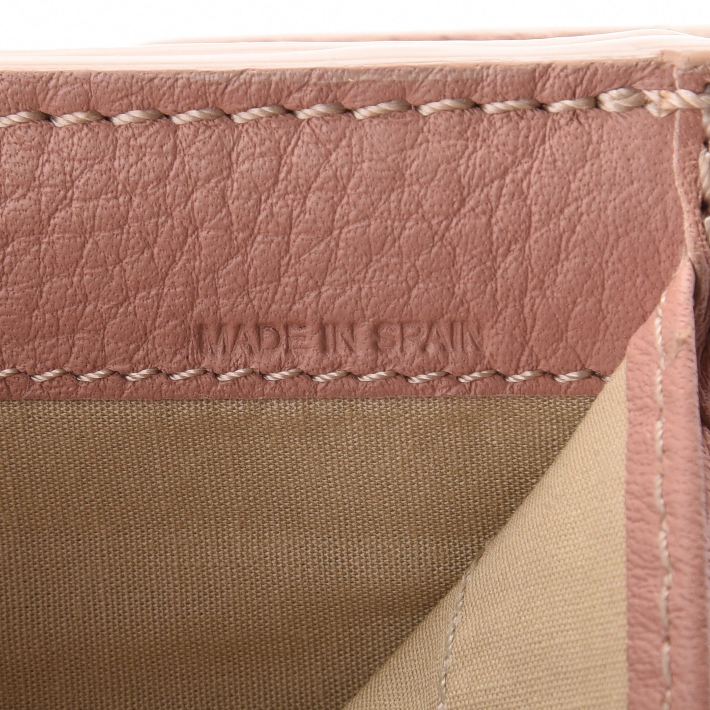 Grained Calfskin Marcie Square Wallet Anemone Pink