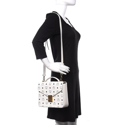 MCM Visetos Medium Patricia Satchel White 2 of 10