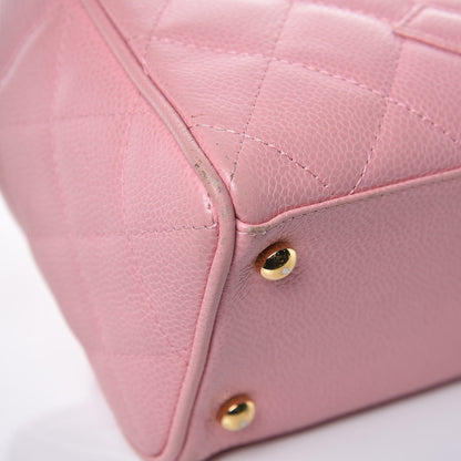 Chanel Caviar Quilted Small Bowler Pink 9 of 15