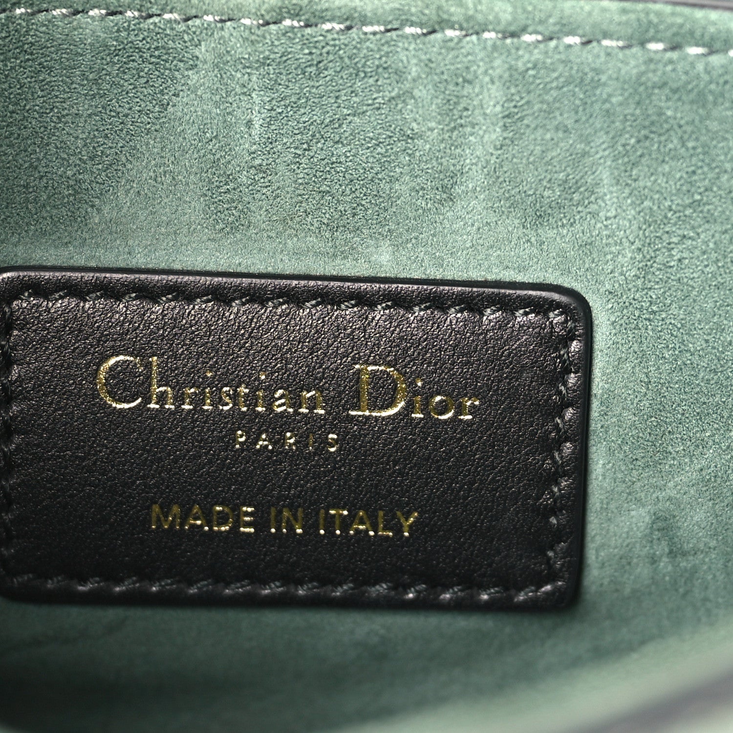 Christian Dior Beaded Calfskin Snakeskin Mini Saddle Bag Green 6 of 10