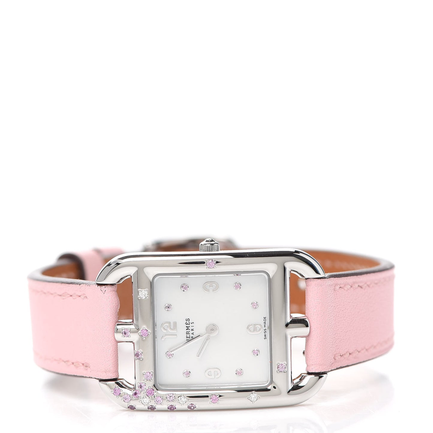 Stainless Steel Swift Diamond Pink Sapphire Mother of Pearl 23mm Cape Cod Quartz Watch Rose Sakura
