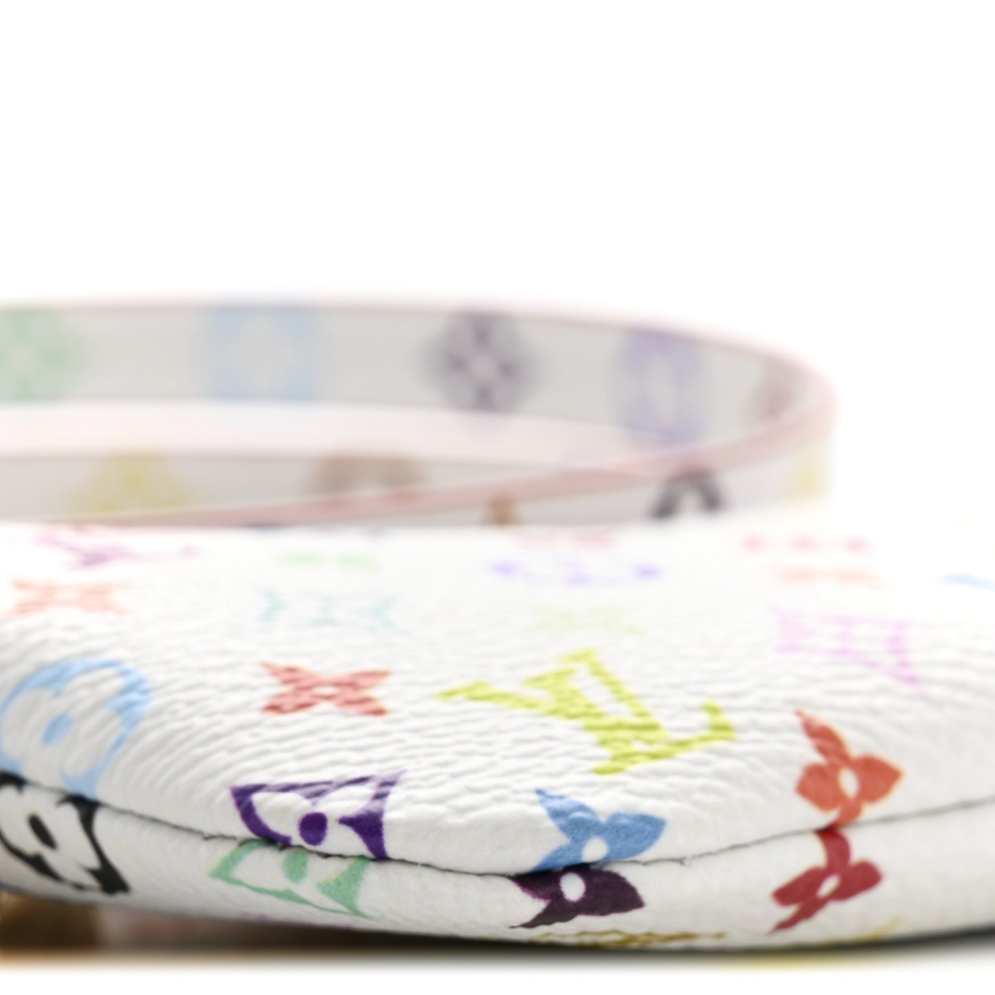 LV X TM Monogram Multicolor Phone Holder White