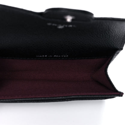 Chanel Caviar Quilted Flap Card Holder Wallet Black 5 of 12