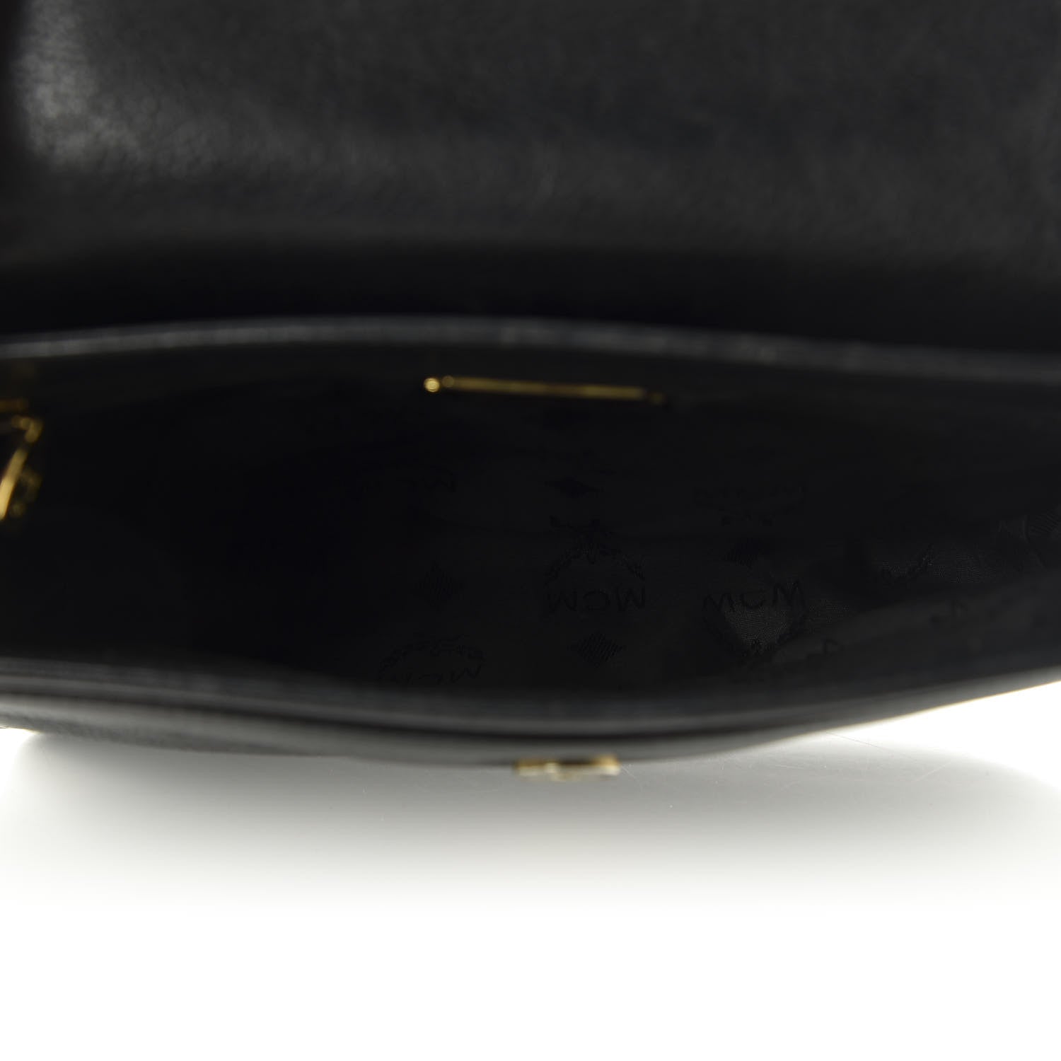 MCM Grained Calfskin Studded Crossbody Bag Black 4 of 8