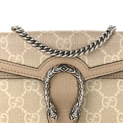 Gucci GG Supreme Monogram Textured Dollar Calfskin Super Mini Dionysus Shoulder Bag Beige Mystic White Oatmeal 8 of 12