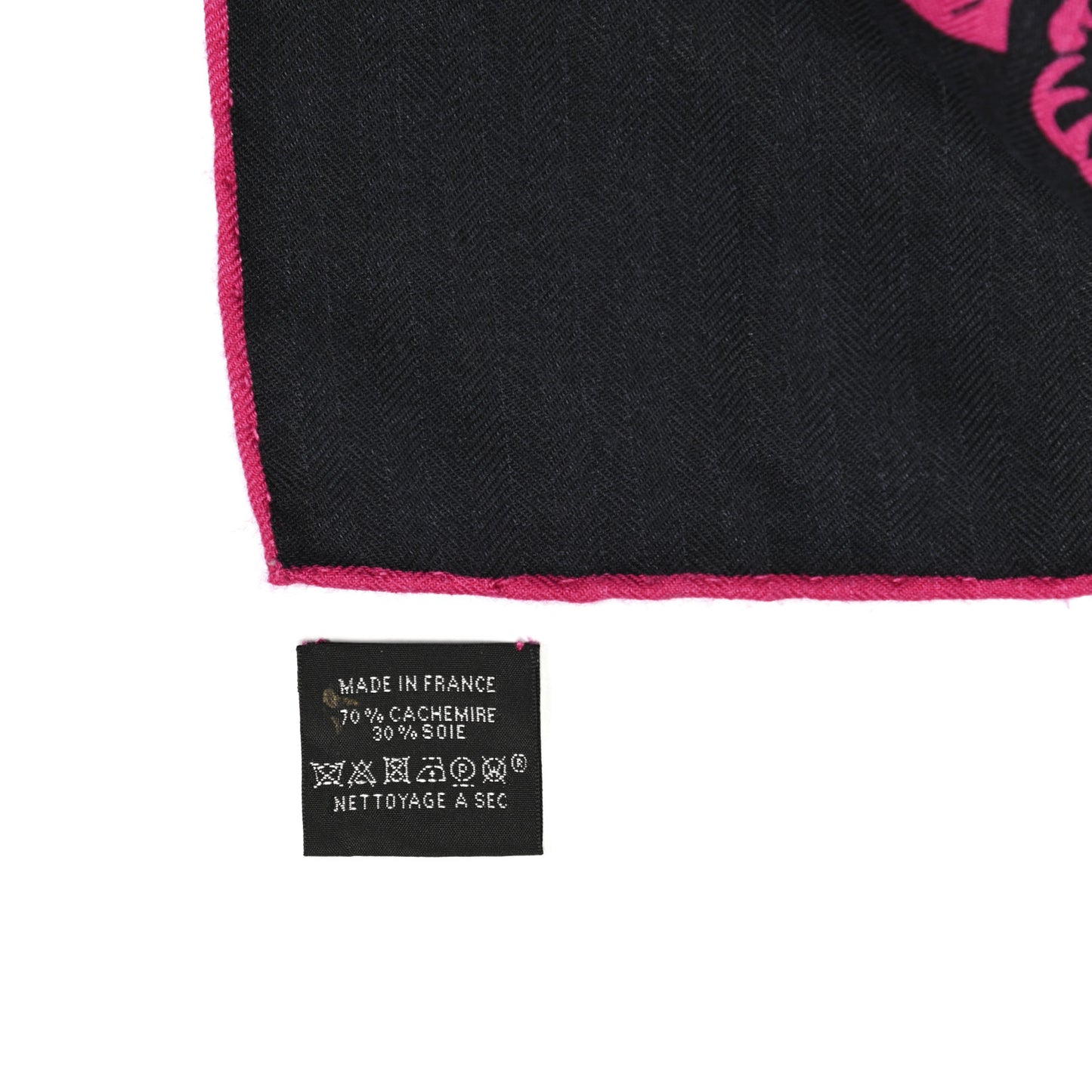 Cashmere Silk Jungle Love Tattoo Shawl 140 Bleu Noir Rose Vif