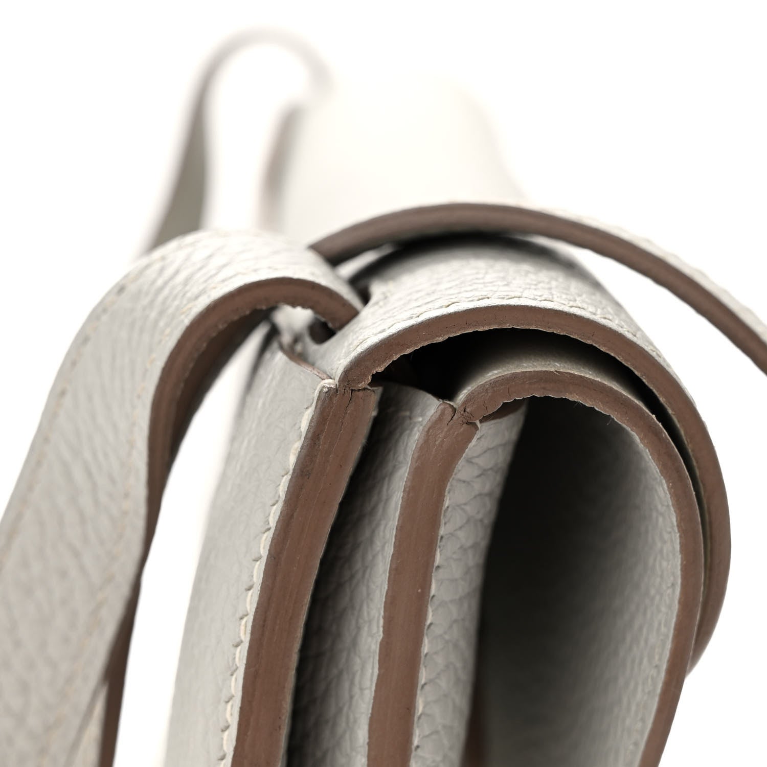 Hermes Taurillon Clemence Halzan 31 GM Gris Perle 11 of 11