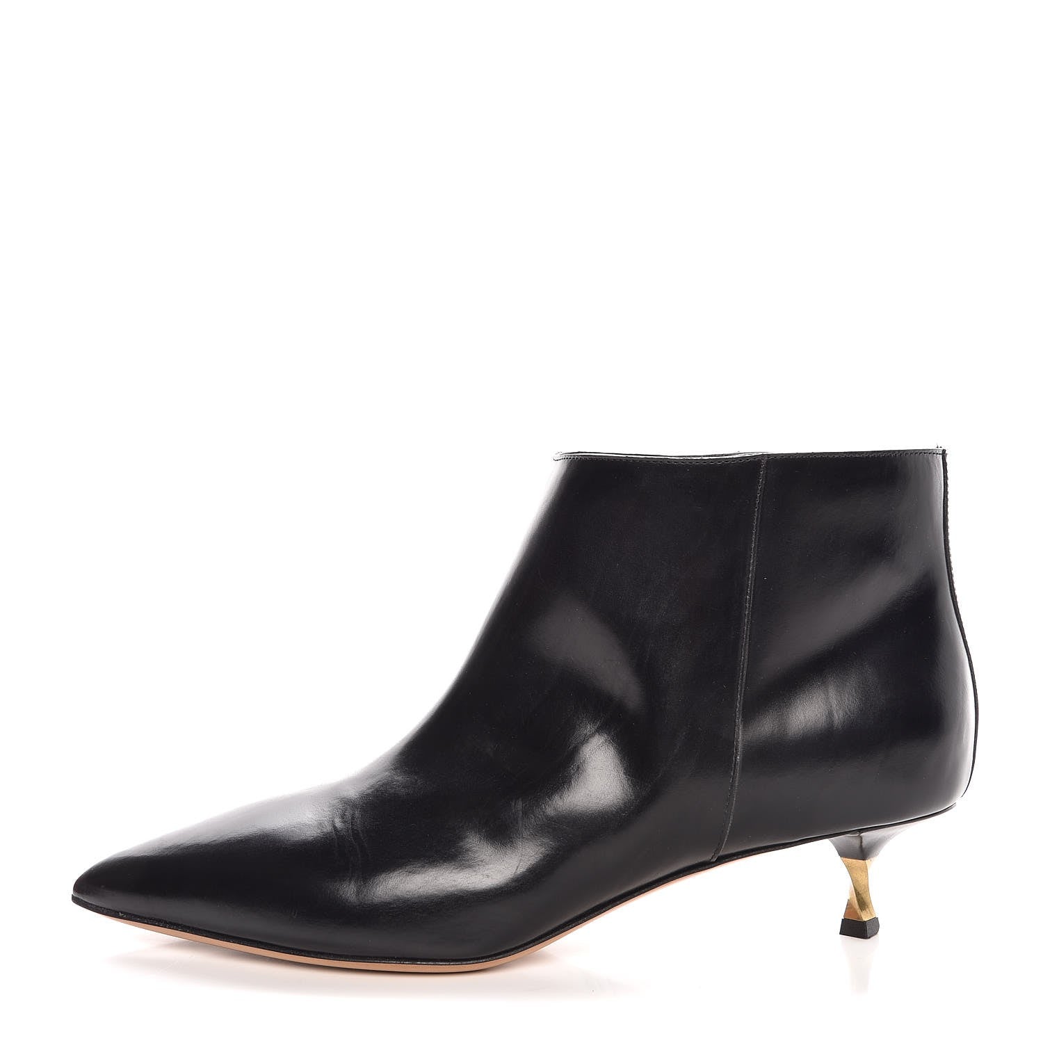 Valentino Garavani Calfskin Pointed Toe Ankle BBoots 40 Black 1 of 10