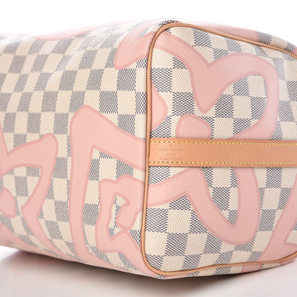 Louis Vuitton Damier Azur Tahitienne Speedy Bandouliere 30 Rose Ballerine 20 of 20