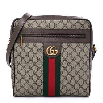 Gucci GG Supreme Monogram Web Medium Ophidia Messenger Bag Brown 1 of 7