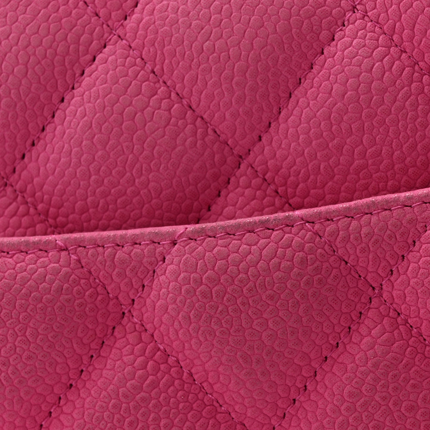 Iridescent Caviar Quilted Maxi Double Flap Hot Pink