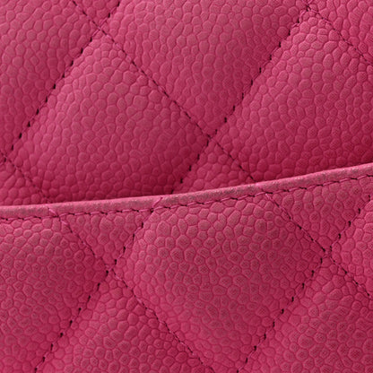 Chanel Iridescent Caviar Quilted Maxi Double Flap Hot Pink 12 of 13