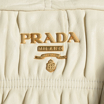 Prada Nappa Gaufre Bauletto Bianco 6 of 9