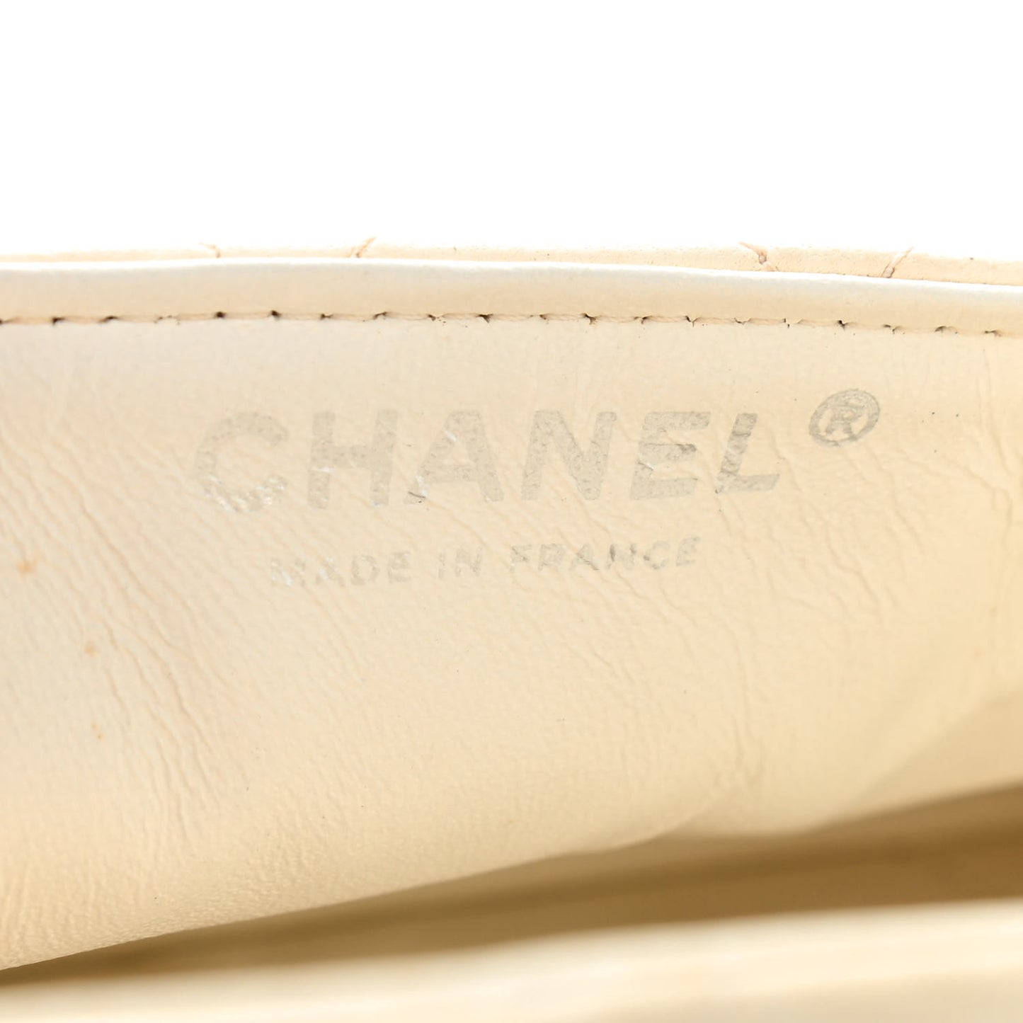 Lambskin Quilted East West Flap White