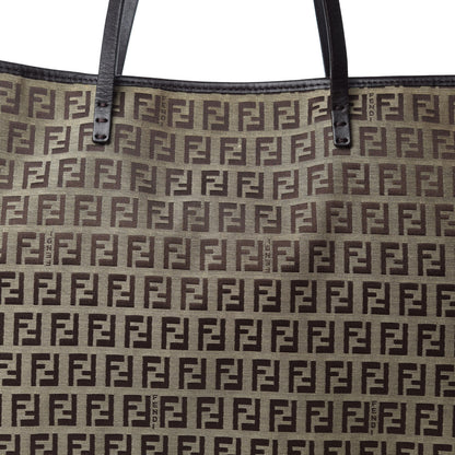Fendi Zucchino Shopping Tote Tobacco Brown 9 of 9