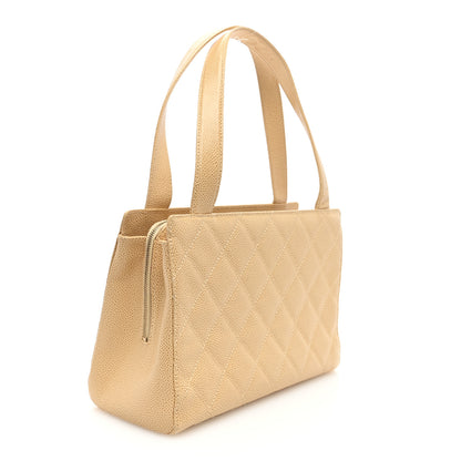 Chanel Caviar Quilted Tote Beige 3 of 15