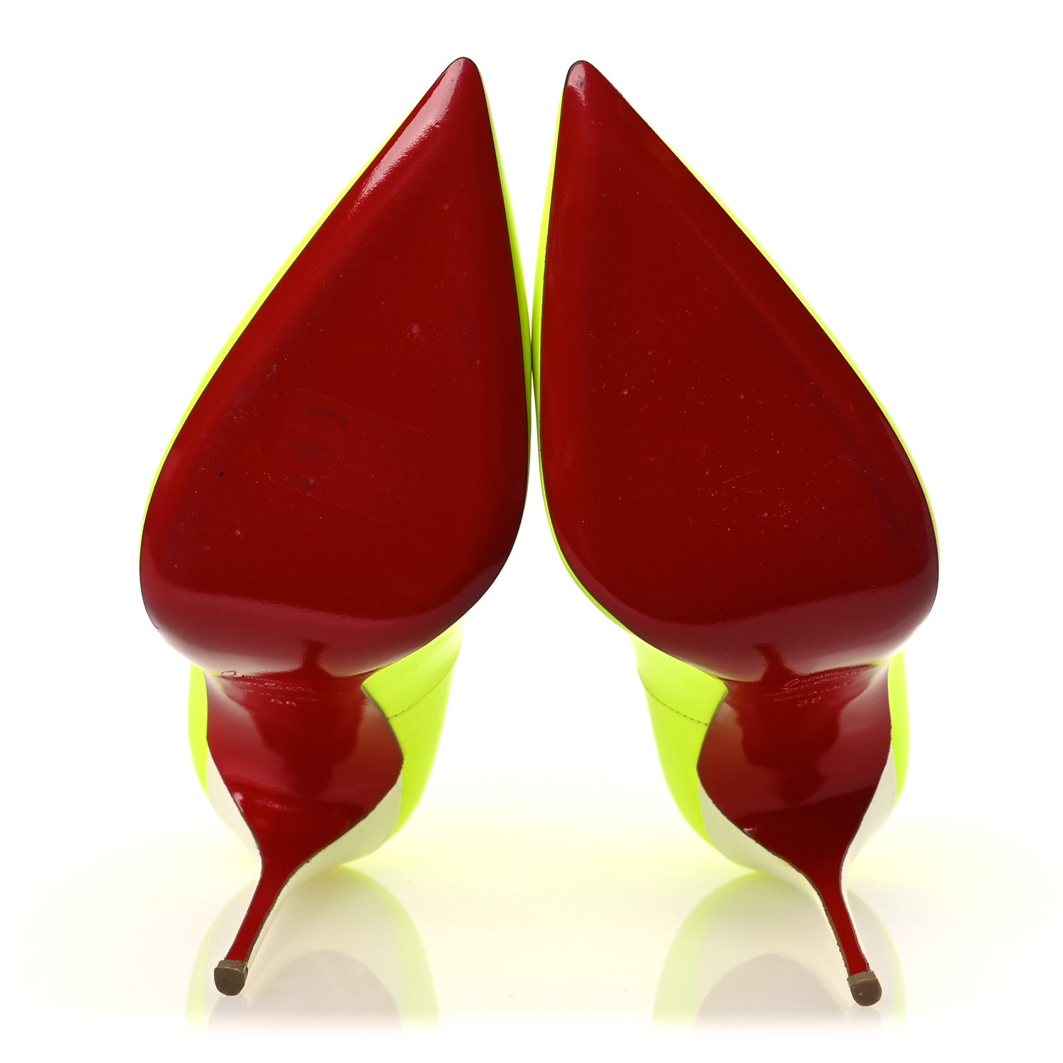 Christian Louboutin Matte Calfskin Jazz Calf Fluo So Kate 120 Pumps 38 Jaune White 7 of 13