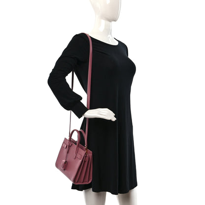 Saint Laurent Calfskin Nano Sac De Jour Rose Dark 2 of 9