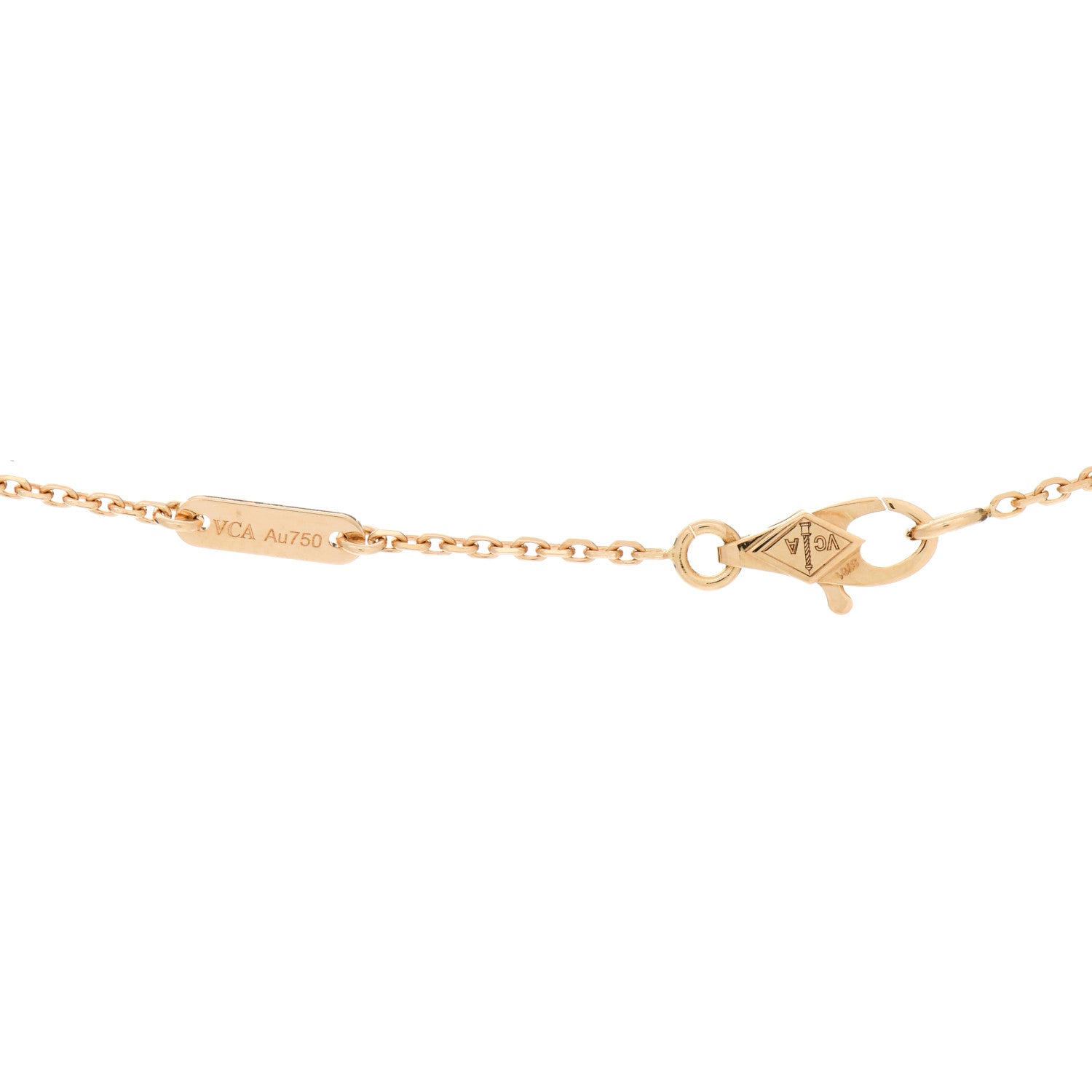 Van Cleef & Arpels 18K Yellow Gold Mother of Pearl Sweet Alhambra Butterfly Pendant Necklace 3 of 3