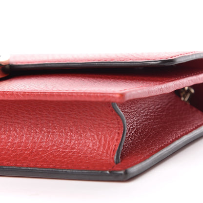 Gucci Dollar Calfskin Interlocking G Chain Wallet Red 7 of 13