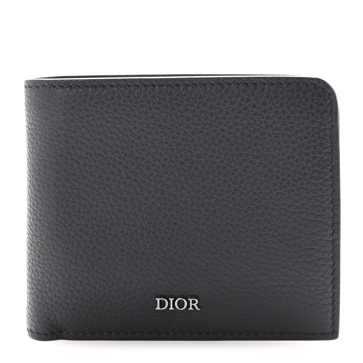 Grained Calfskin Bi-Fold Wallet Black
