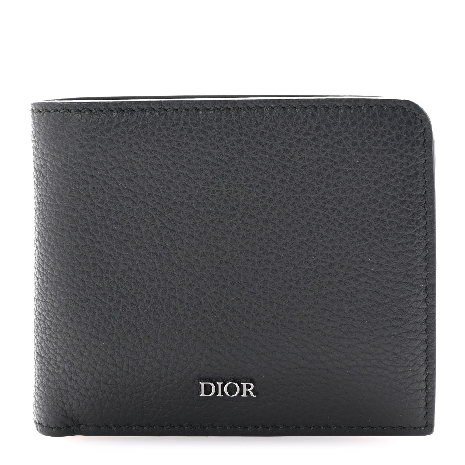Christian Dior Grained Calfskin Bi-Fold Wallet Black 1 of 6