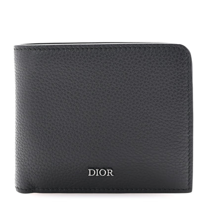 Christian Dior Grained Calfskin Bi-Fold Wallet Black 1 of 6