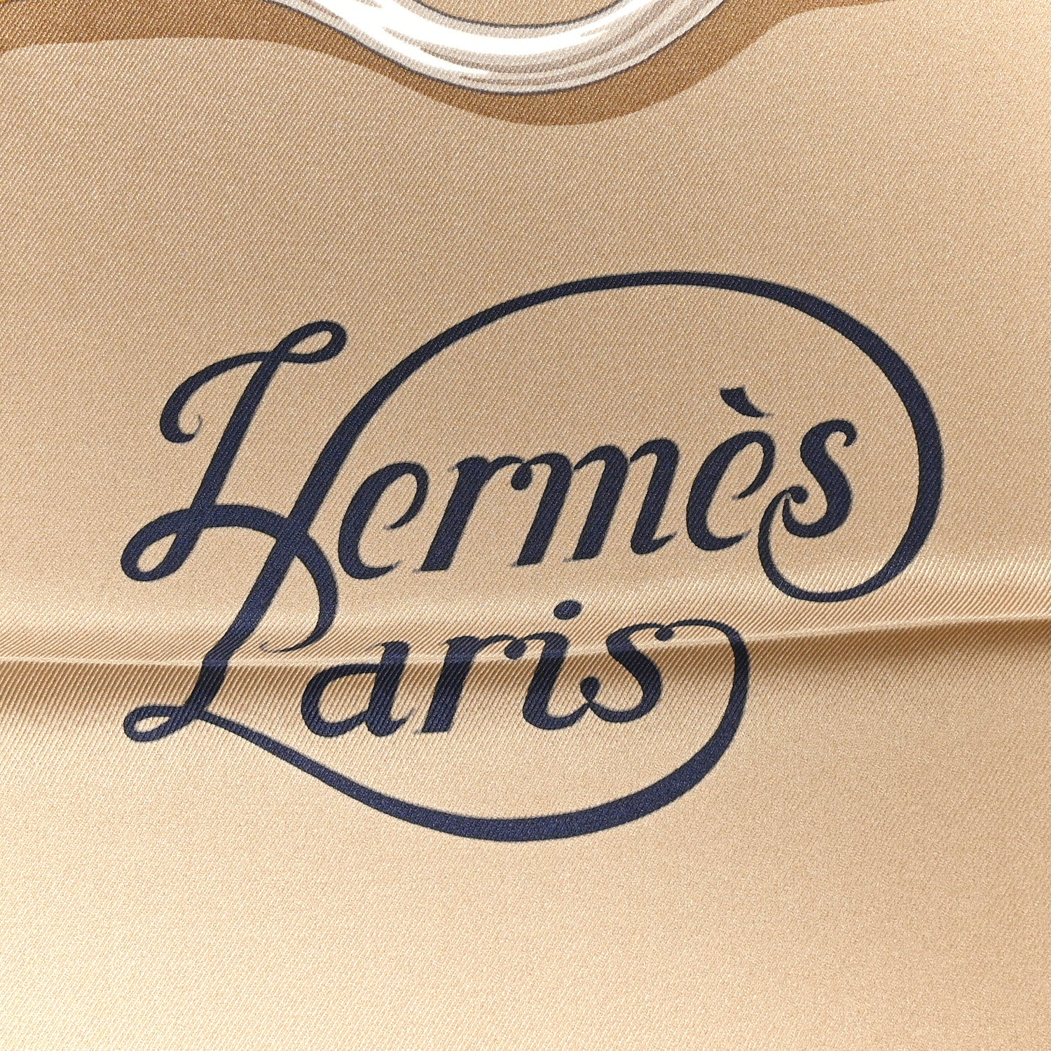 Hermes Silk Grand Manege Detail Scarf 70 Camel Marine Mordore