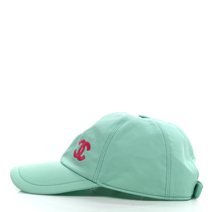 Chanel Cotton CC Cap Hat Turquoise Fuchsia 4 of 8