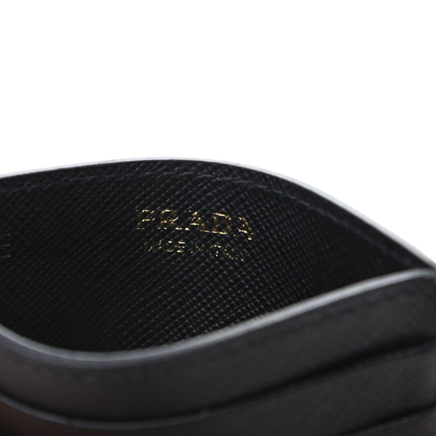 Saffiano Shine Monochrome Card Holder Black