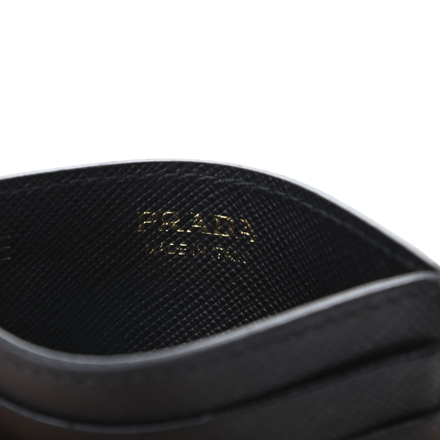 Prada Saffiano Shine Monochrome Card Holder Black 6 of 7